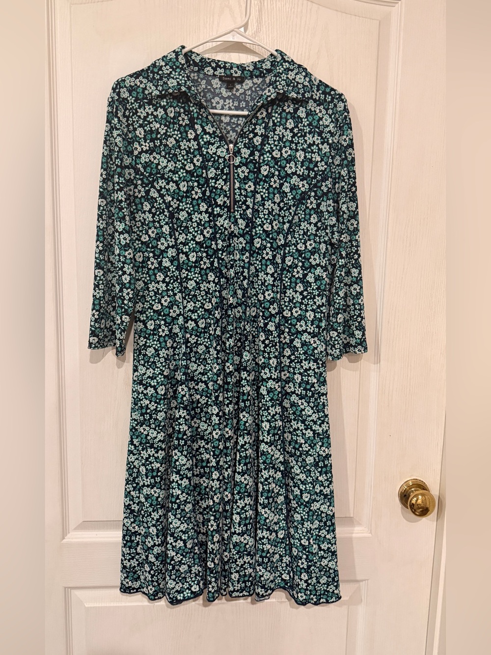 Final price Sami & Jo Navy and Teal Floral Dress